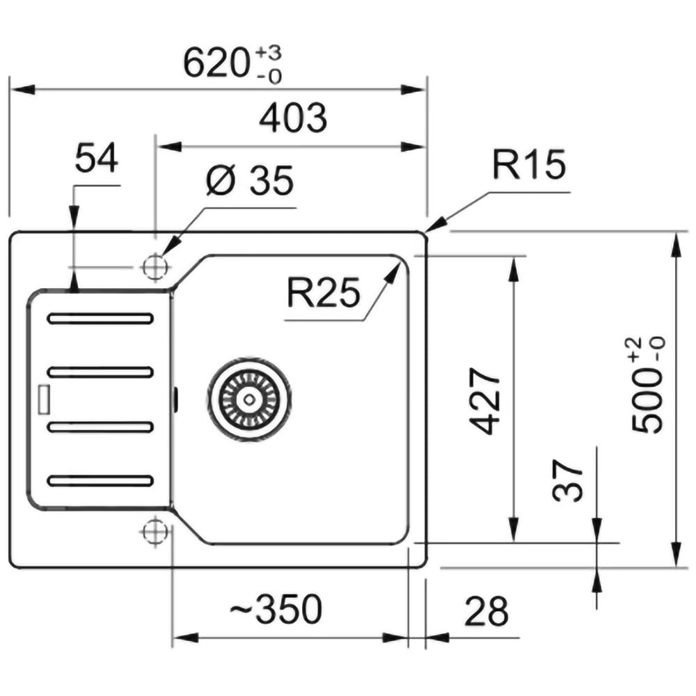 Pachet chiuveta FRANKE UCG 611-62, 1 cuva, picurator dreapta, compozit granit + baterie Pola, negru