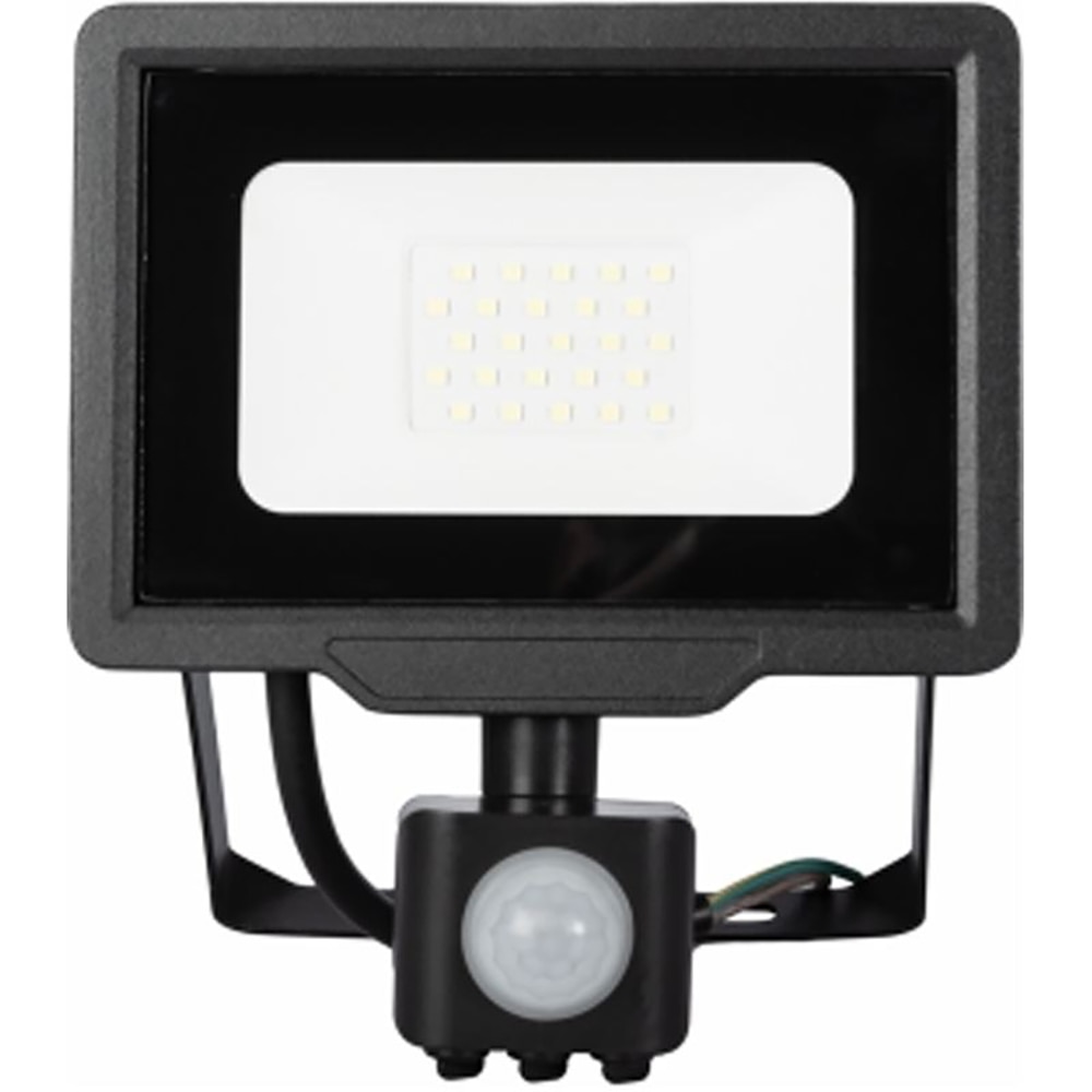 Proiector senzor LED NOVELITE SMD Slim, 20W, 1700lm, IP65, lumina rece, negru