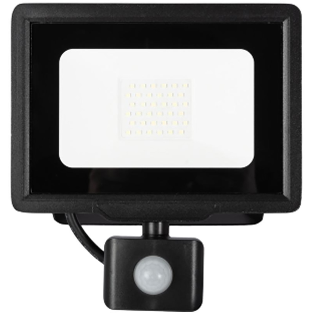Proiector senzor LED NOVELITE SMD V2 Slim, 30W, 2550lm, IP65, lumina rece, negru