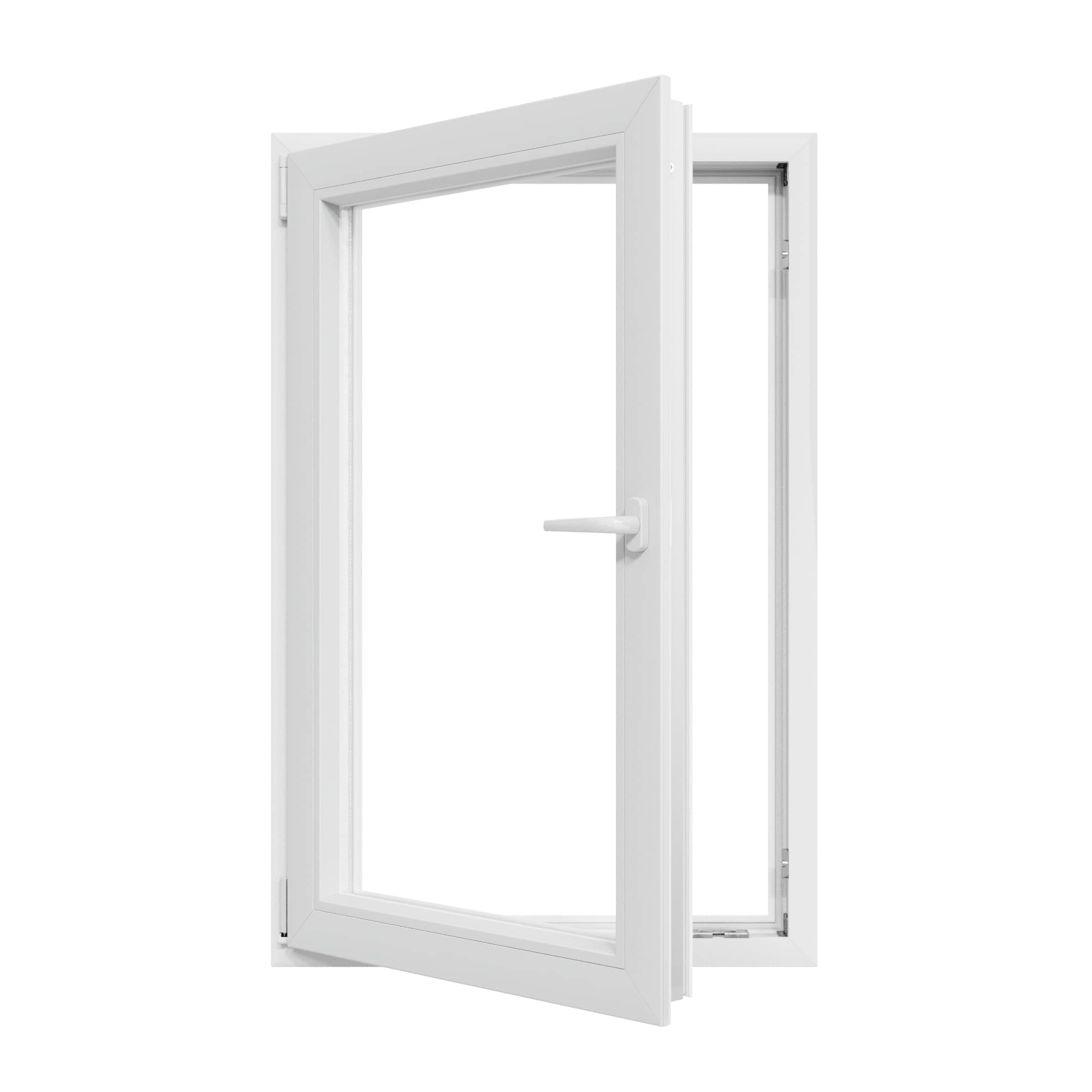 Fereastra termopan PVC, 4 camere, alb, 76X116 cm, deschidere stanga