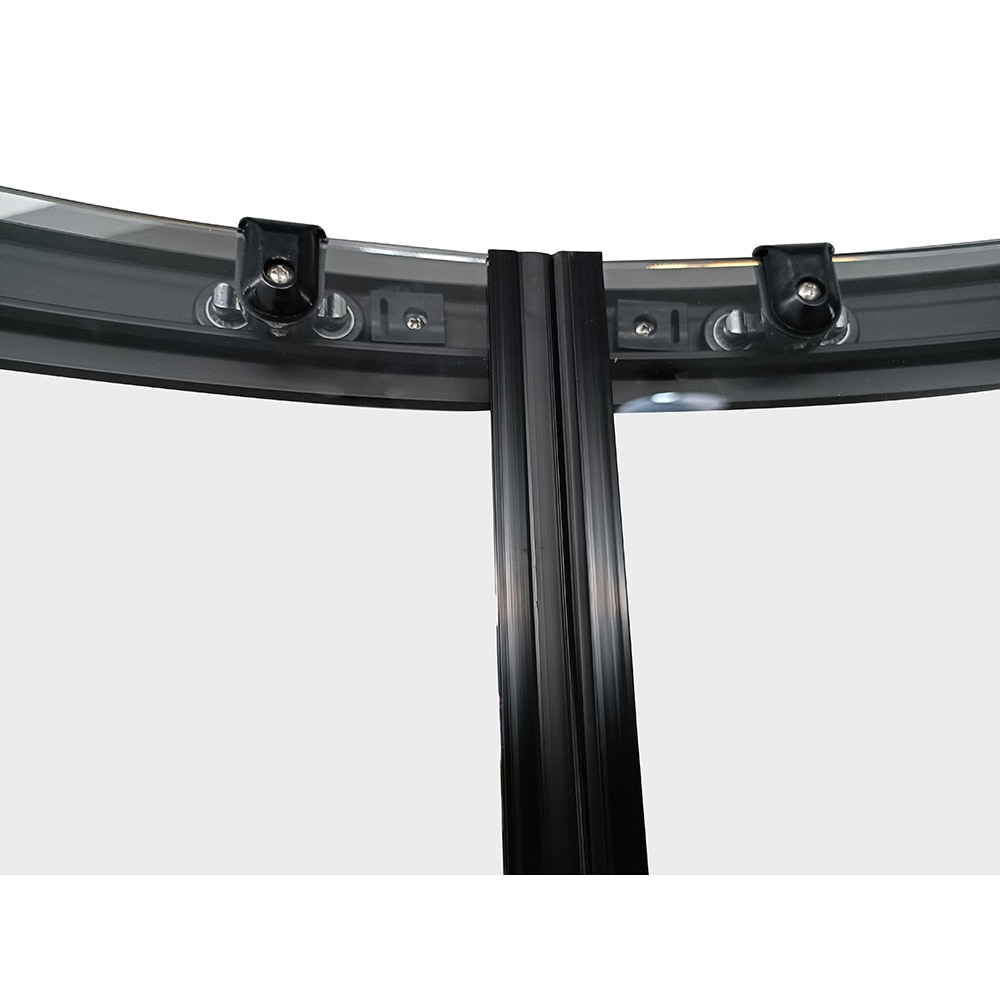 Cabina de dus cu hidromasaj SANOTECHNIK Reload PS16B, 90 x 90 x 225 cm, sticla securizata 4mm, profil negru