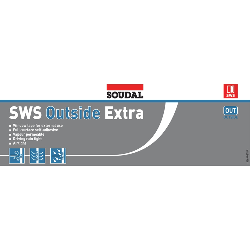 Banda antivapori pentru exterior SOUDAL SWS, 70 mm x 30 m