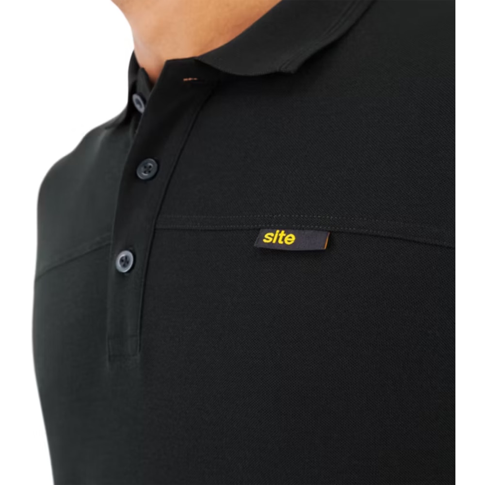 Tricou polo SITE Barnat, L, negru