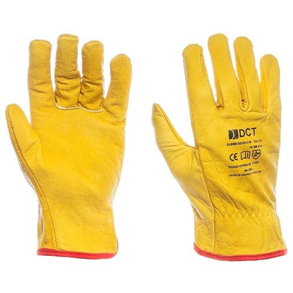Manusi de protectie piele DCT, marime 10, galben, uz general agricol