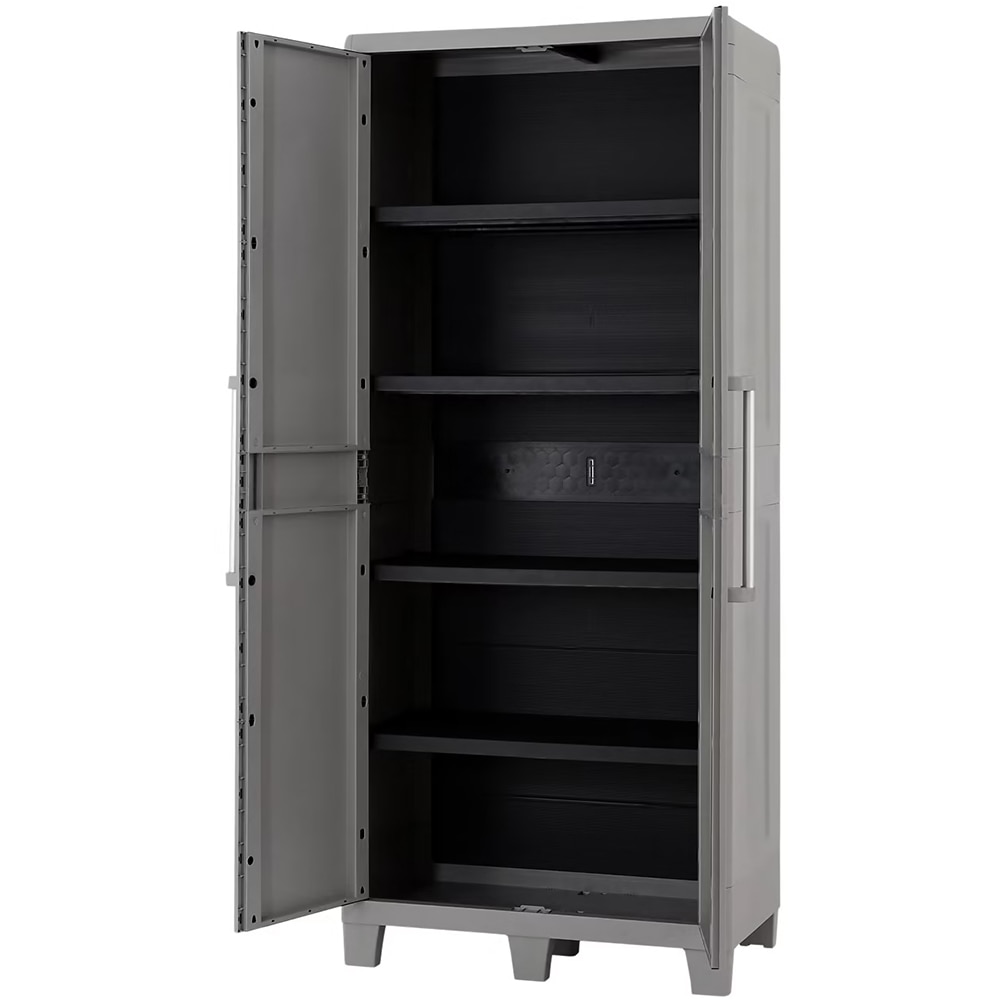 Dulap GOODHOME Major, plastic, 78 x 49 x 182 cm, gri