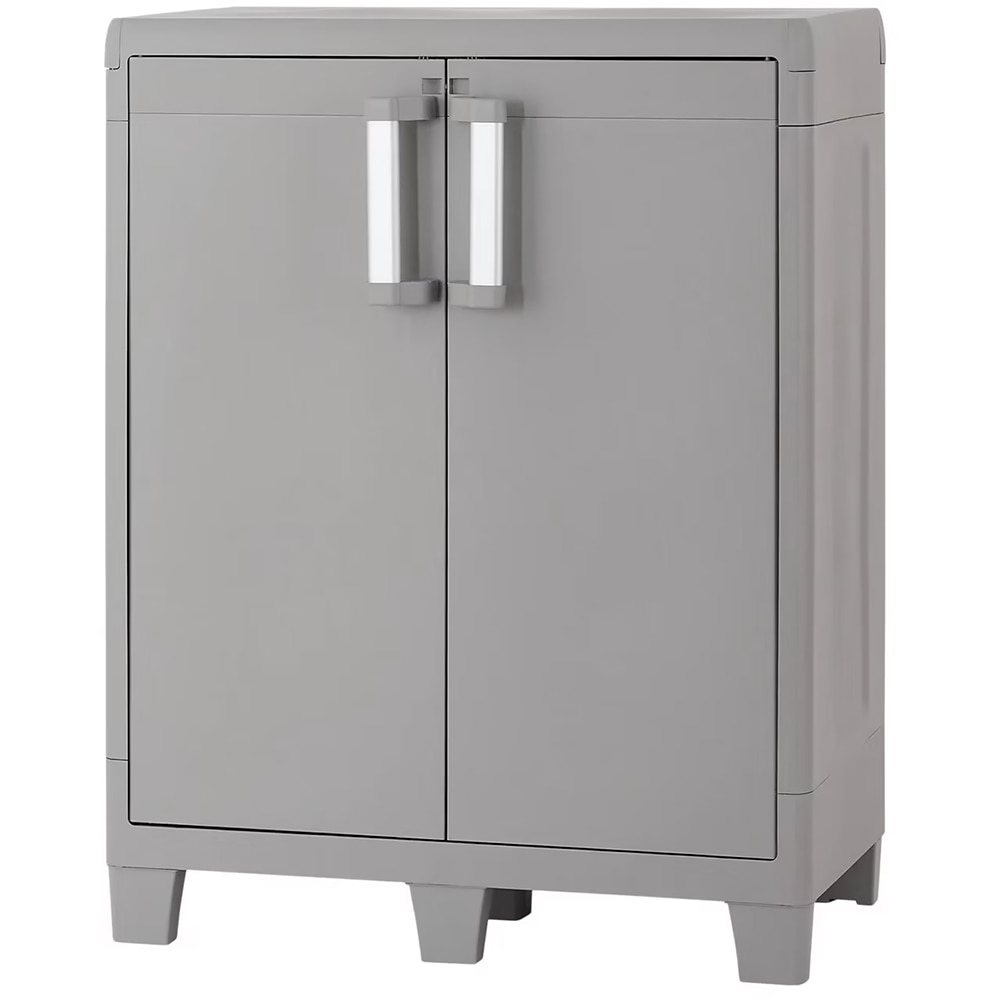 Dulap GOODHOME Major, plastic, 78 x 49 x 101 cm, gri deschis