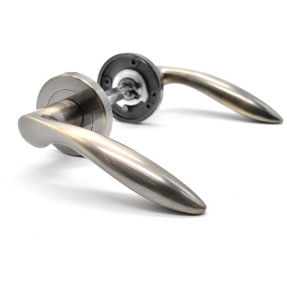 Maner cu rozeta YALE, aluminiu, 126 mm, 2 bucati, alama