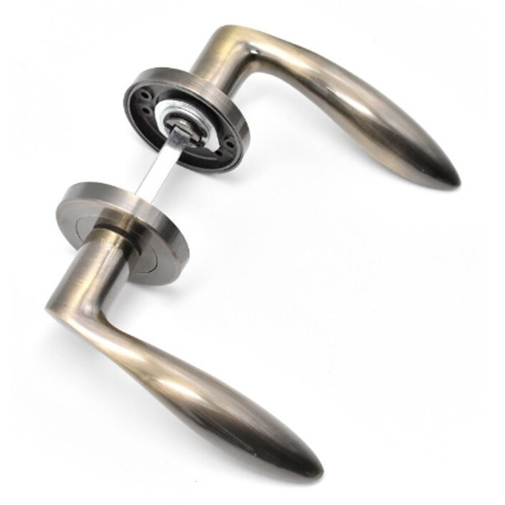 Maner cu rozeta YALE, aluminiu, 126 mm, 2 bucati, alama