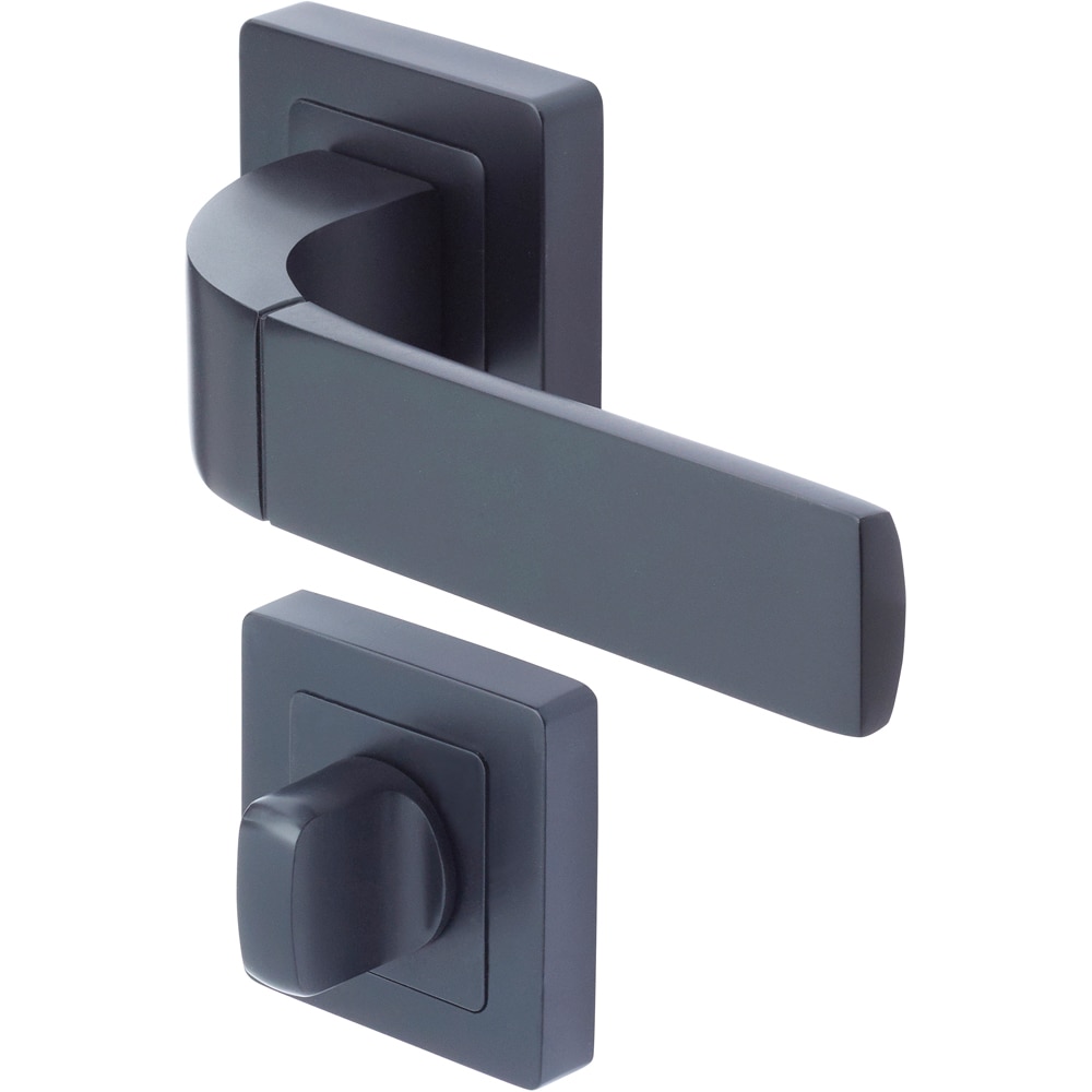 Maner cu rozeta YALE, aluminiu, 130 mm, 2 bucati, negru