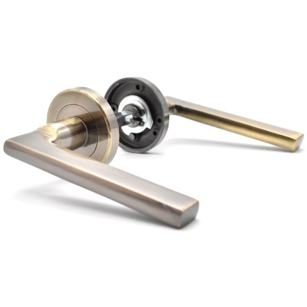 Maner cu rozeta YALE, aluminiu, 126 mm, 2 bucati, alama