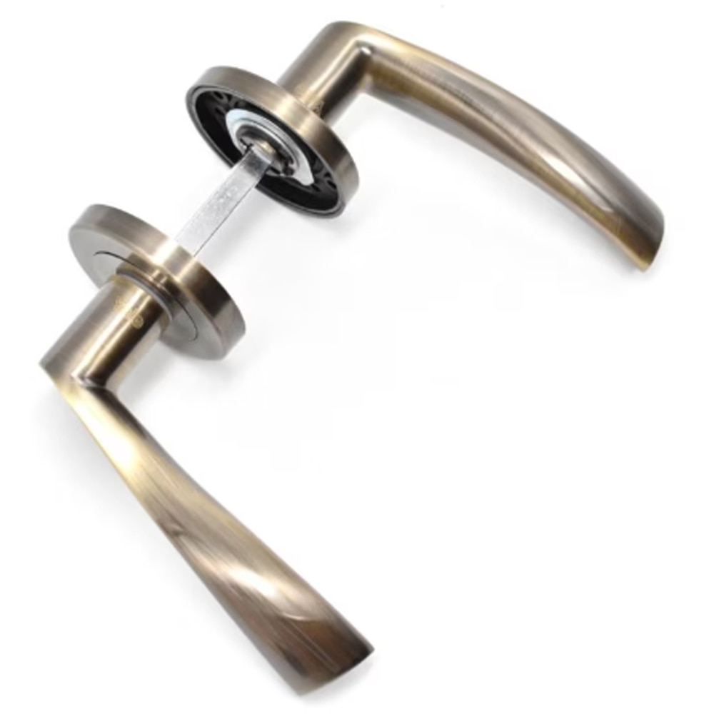 Maner cu rozeta YALE, aluminiu, 126 mm, 2 bucati, alama