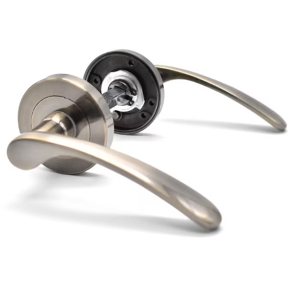 Maner cu rozeta YALE, aluminiu, 126 mm, 2 bucati, alama