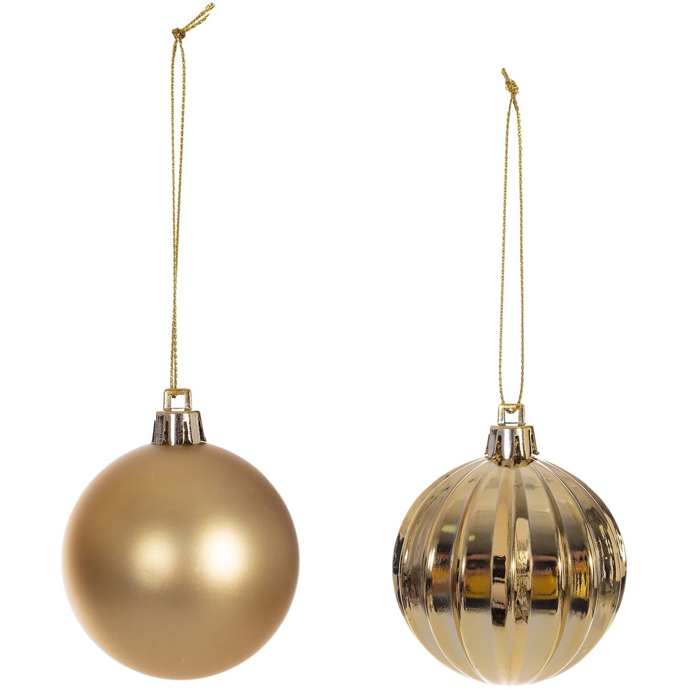 Set globuri de Craciun, 8 bucati, 6 cm, auriu