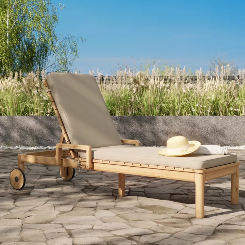 Perna pentru sezlong Sand GOODHOME,197 x 65 x 6 cm, poliester, verde