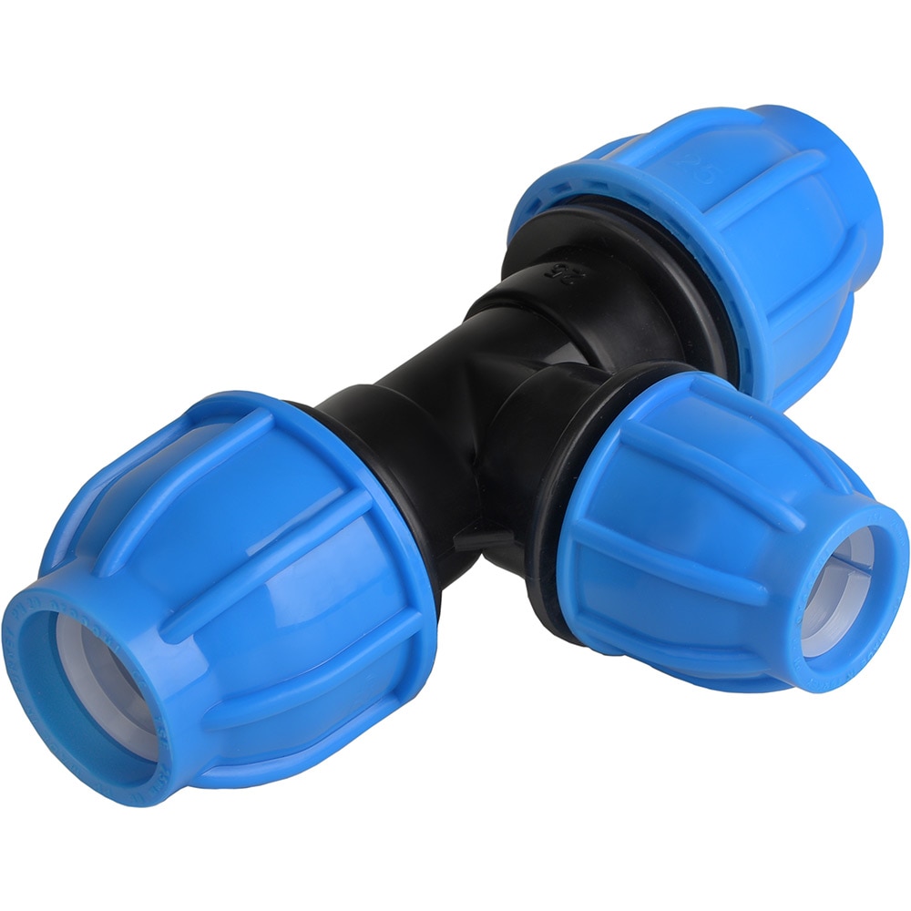 Teu compresiune redus, 40 x 32 x 40 mm, polietilena, negru