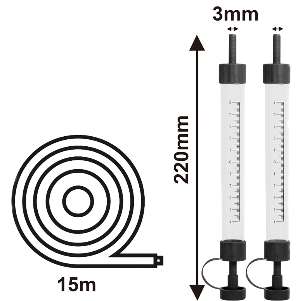 Furtun nivel apa OPP1, 15 m, plastic, transparent