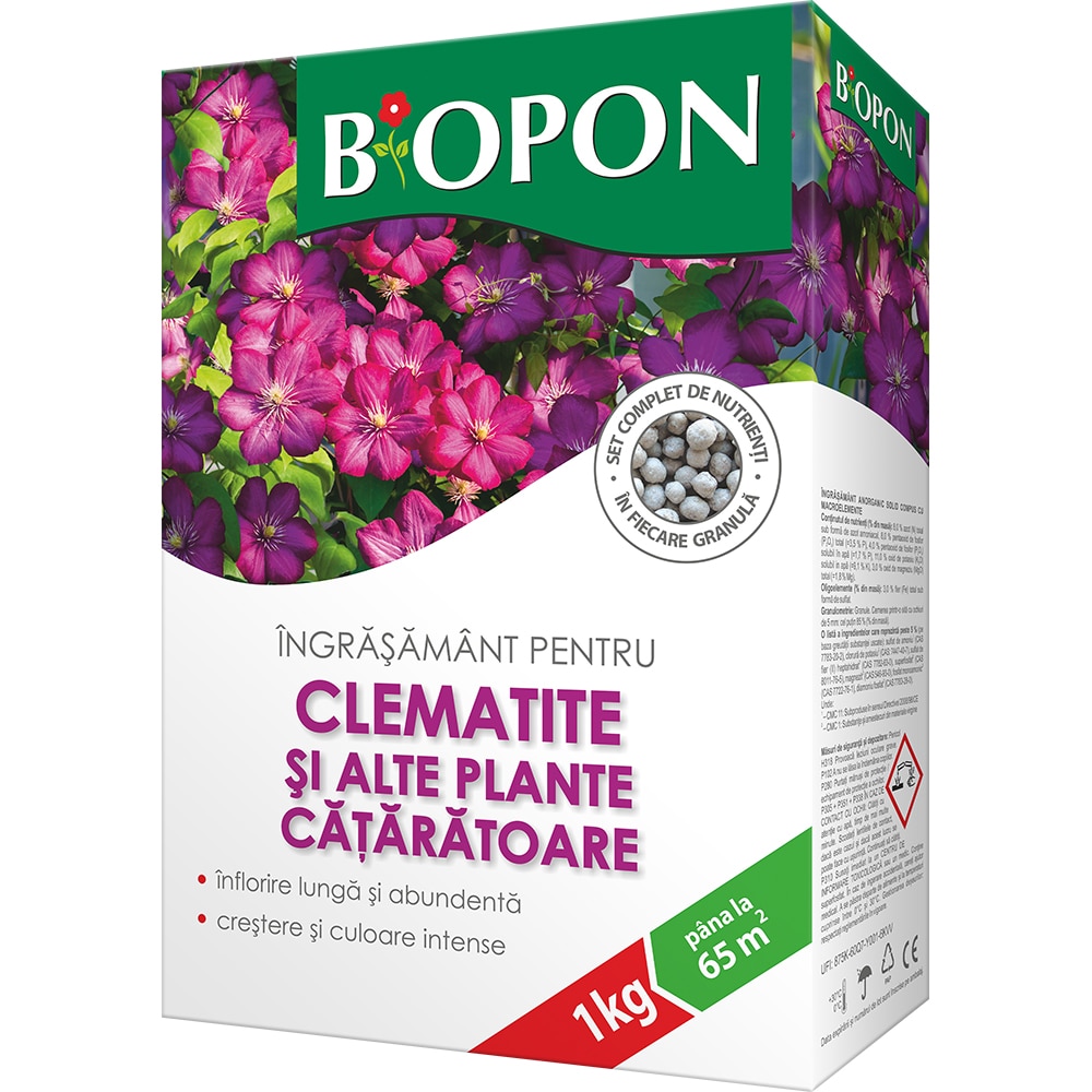 Ingrasamant pentru Clematite si alte plante cataratoare BIOPON, 1 kg