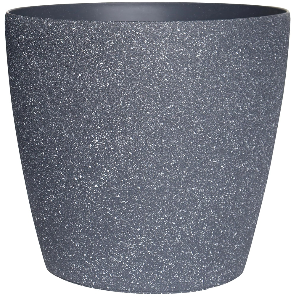 Ghiveci flori VERVE, plastic, D 35 cm, negru