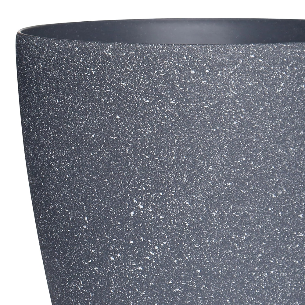 Ghiveci flori VERVE, plastic, D 35 cm, negru