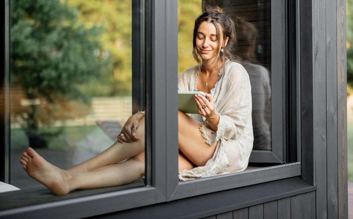 Glaf Exterior, Gri, Aluminiu, 150 x 16,5 cm  BRAVO