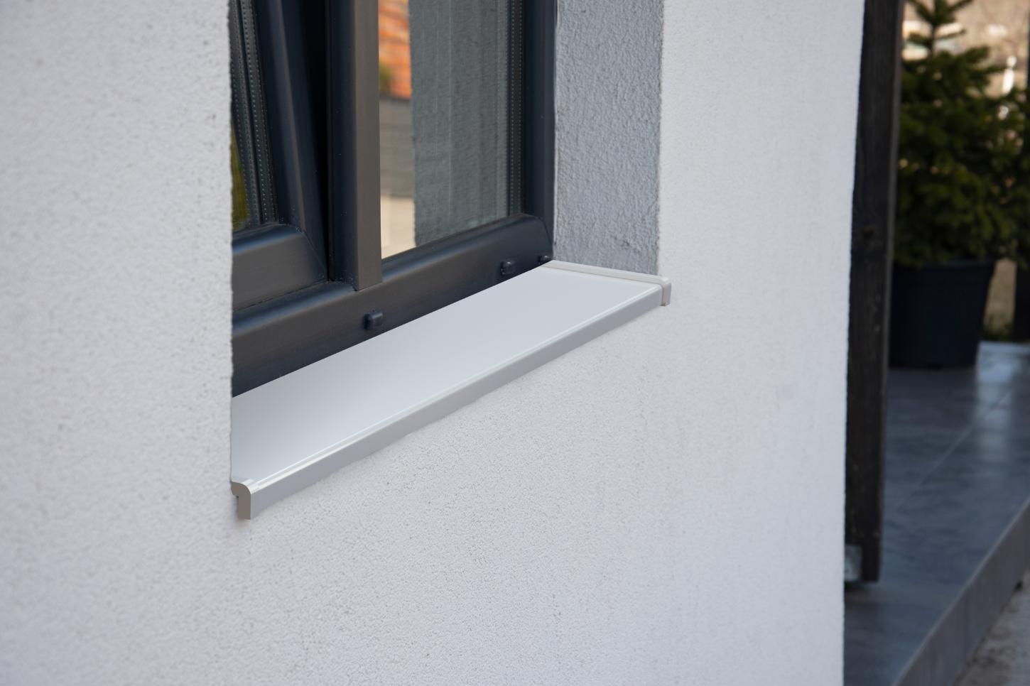 Glaf Exterior, Alb, Aluminiu, 150 x 22,5 cm  BRAVO