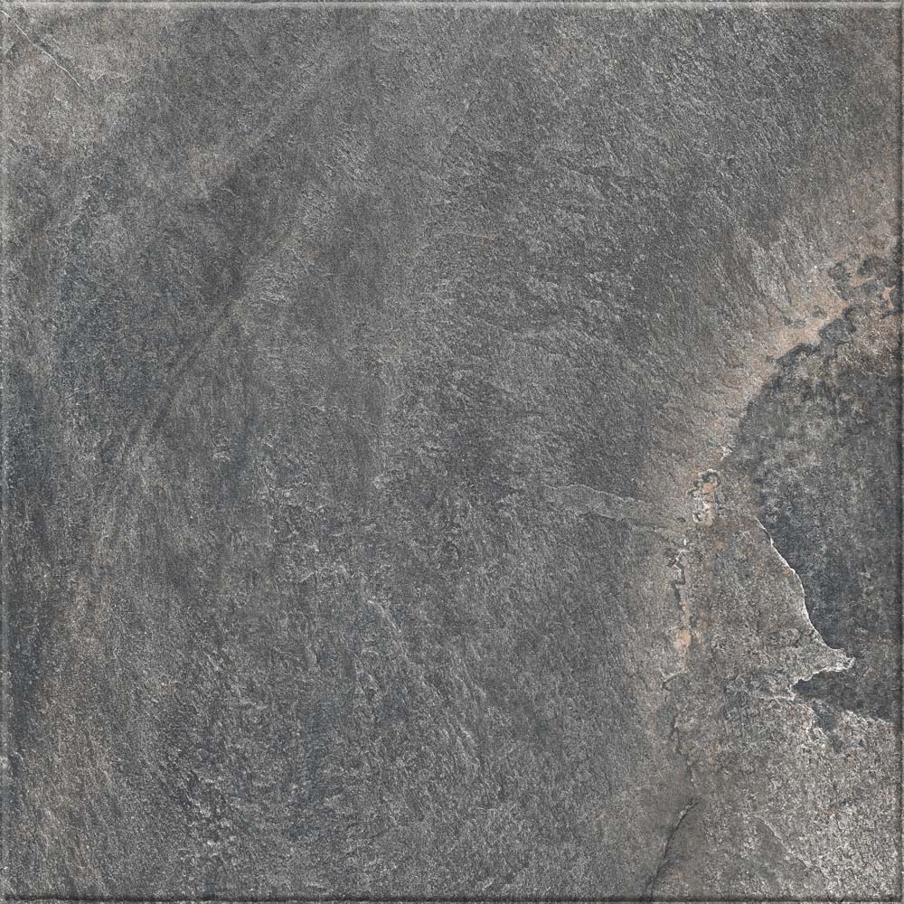 Gresie interior si exterior Santana, 60 x 60 cm, grosime 8.5 mm, 1.62 m2, gri inchis piatra