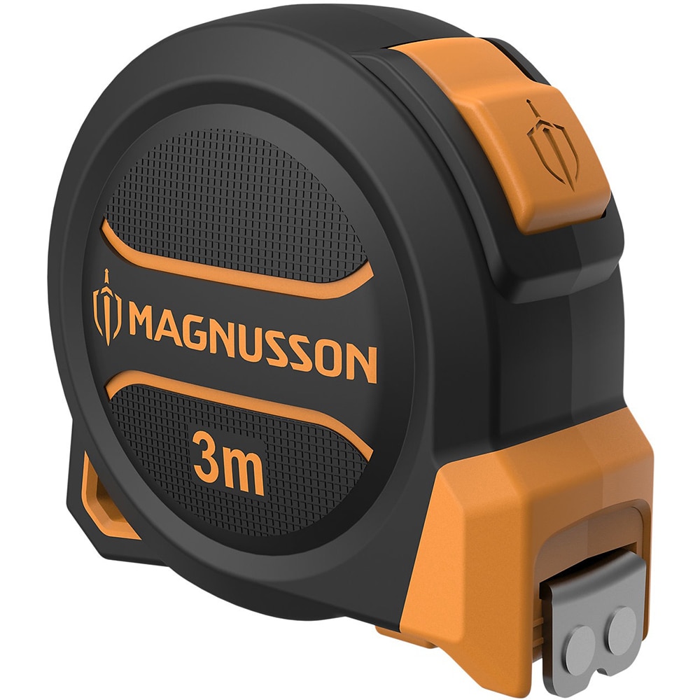 Ruleta magnetica MAGNUSSON, plastic ABS, 3 m, negru-portocaliu