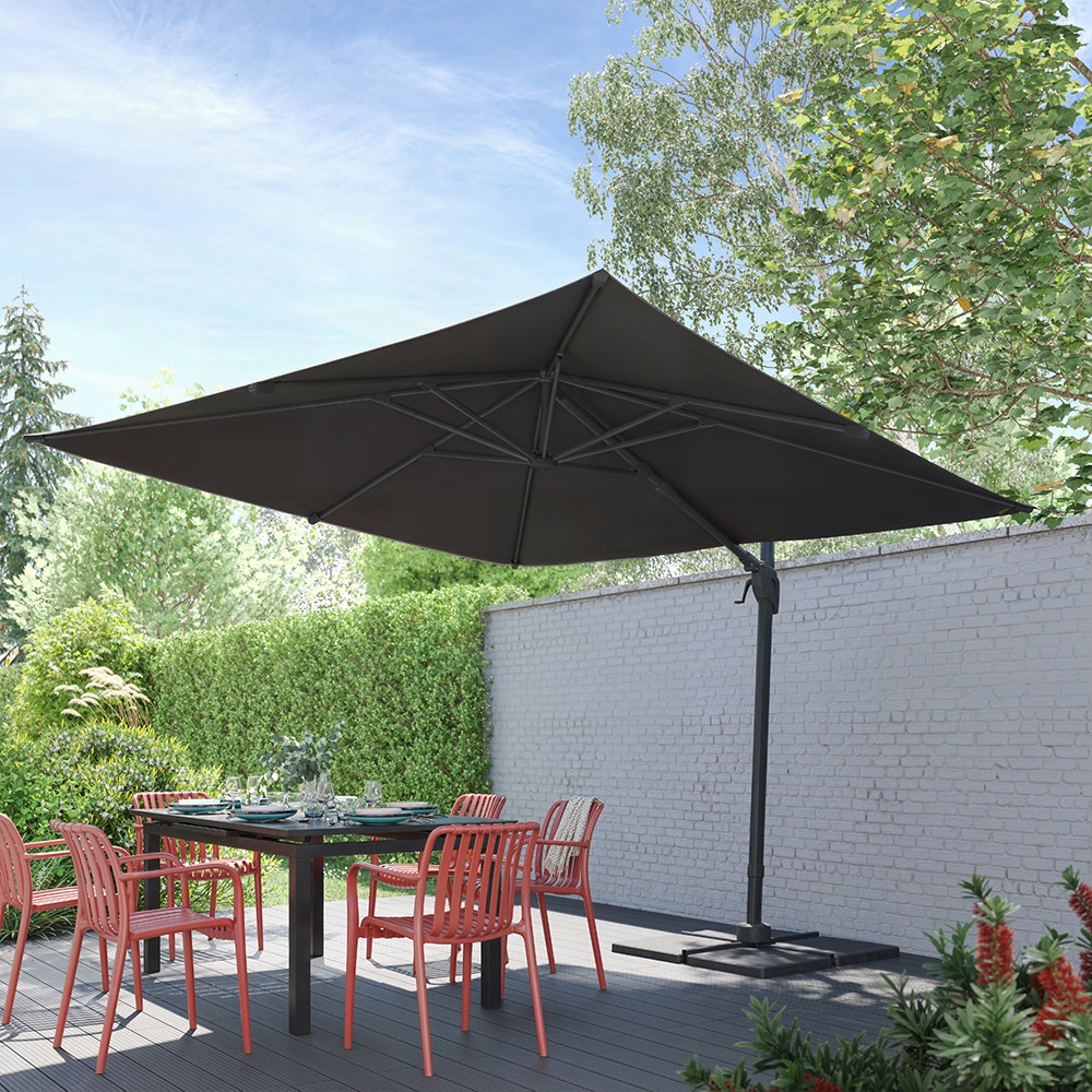 Umbrela de exterior GOODHOME Corby, 3 x 3m, negru