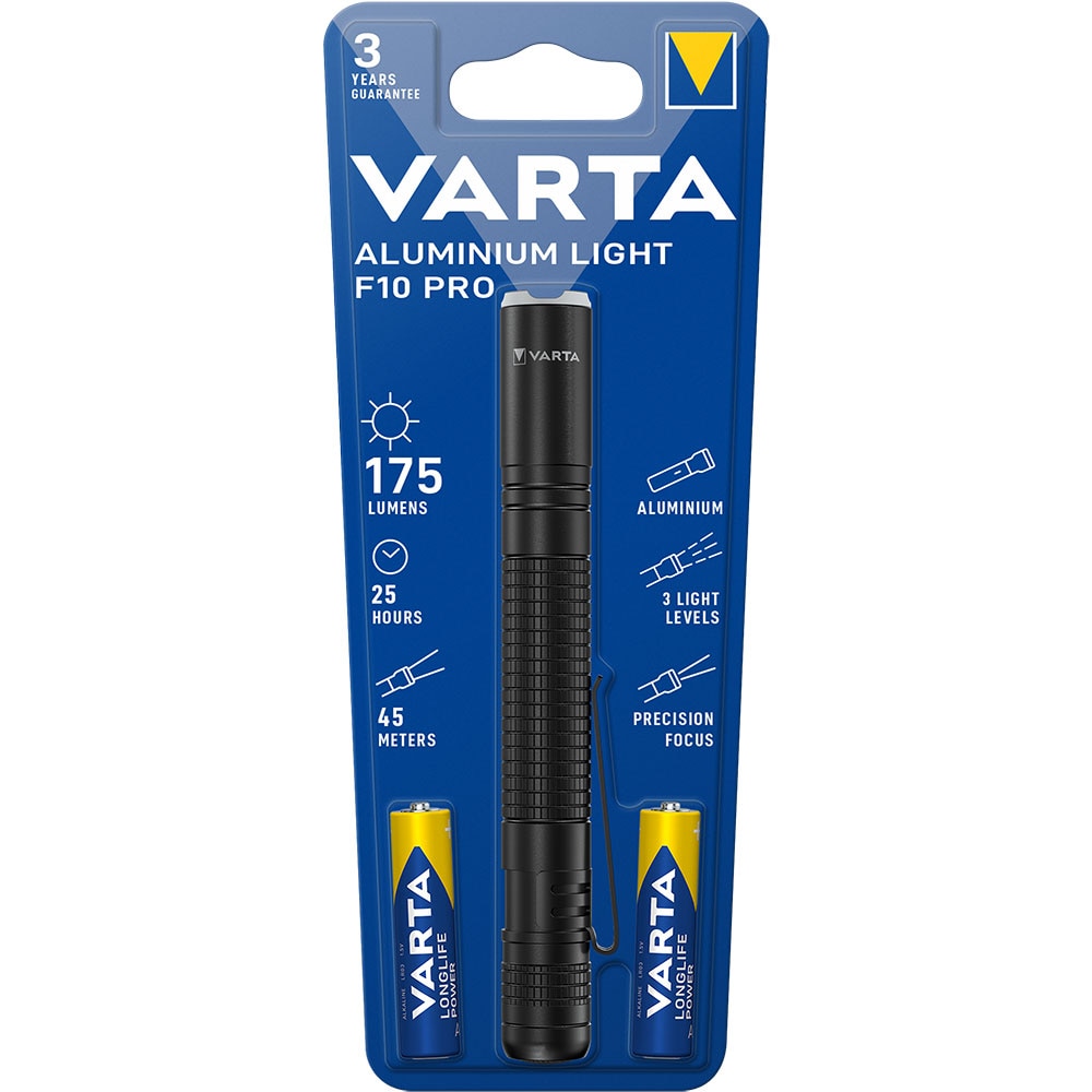 Lanterna LED VARTA Alu F10 Pro Max, 175lm, negru