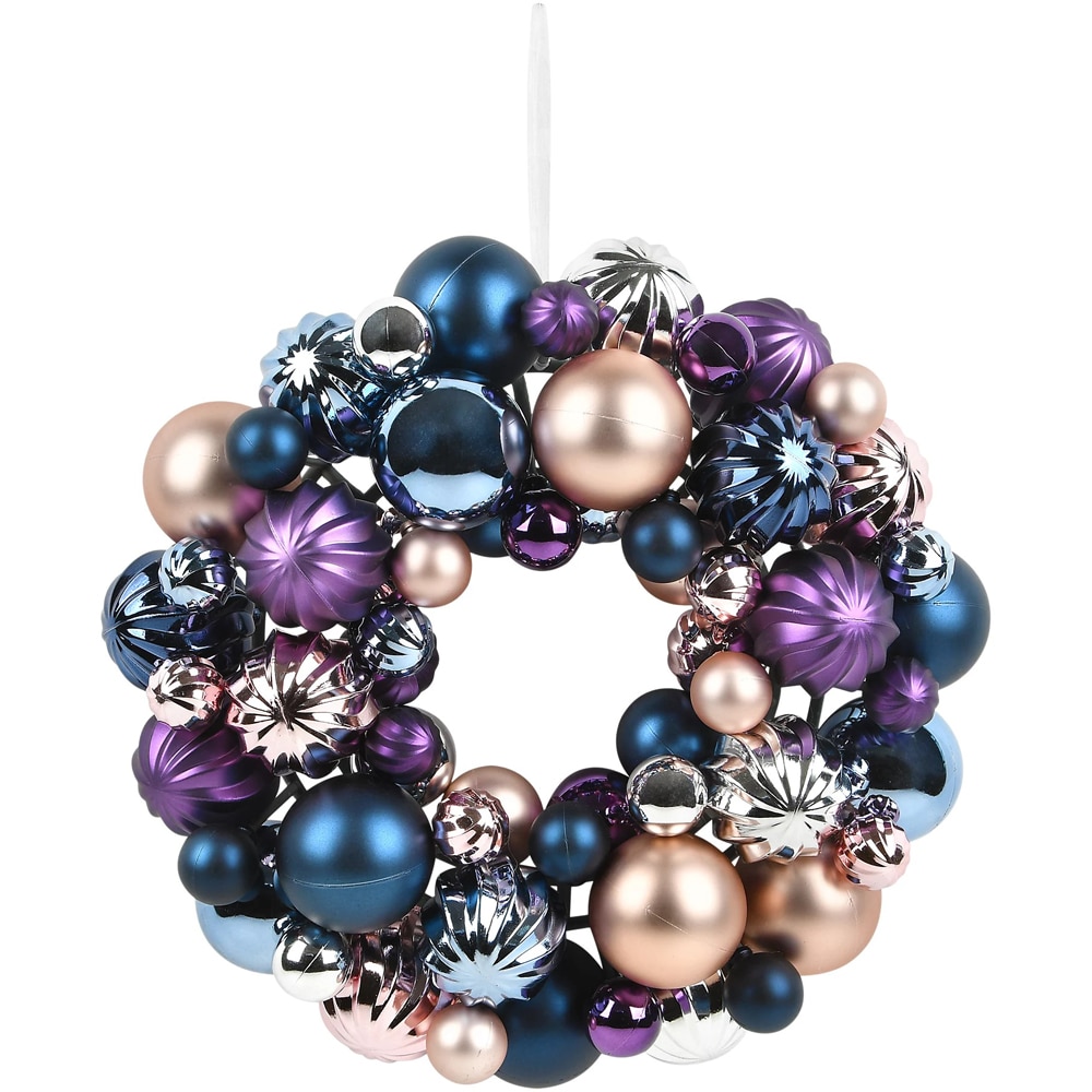 Coronita de Craciun pentru usa, 30 cm, multicolor