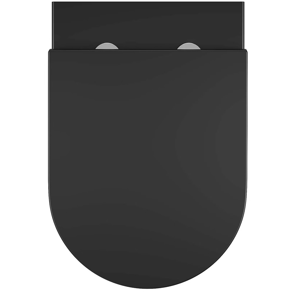 Vas WC suspendat GOODHOME Cavally, ceramica, 53 x 36 x 35 cm, capac SoftClose, negru