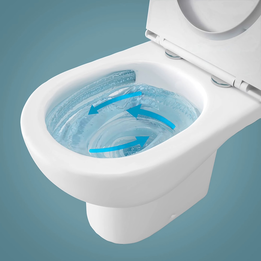 Vas WC suspendat GOODHOME Cavally, ceramica, 53 x 36 x 35 cm, capac SoftClose, negru