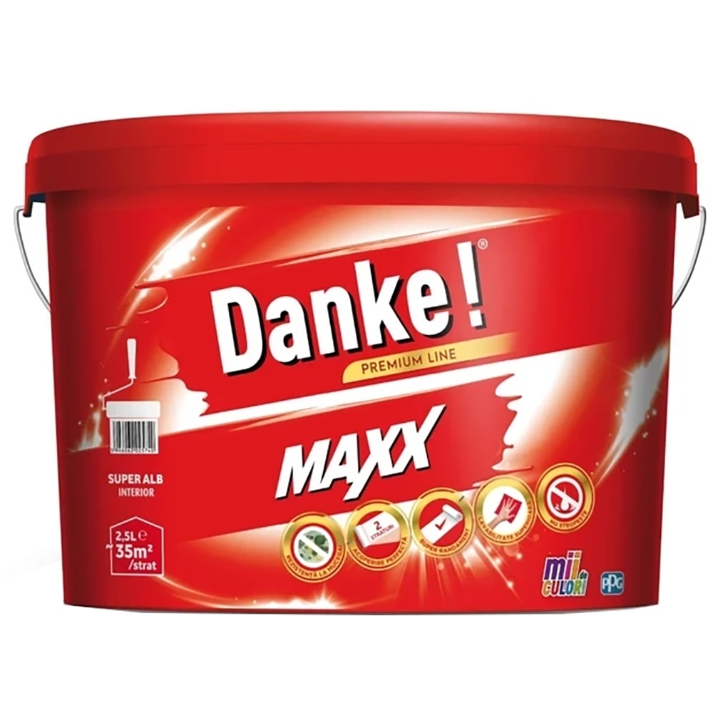 Baza de colorare DANKE Maxx, pentru interior, transparent, 8.5 l