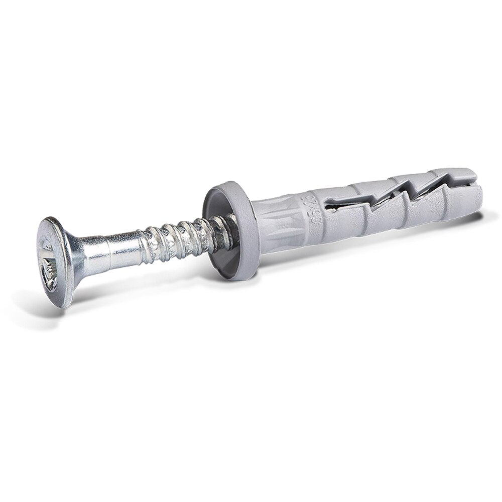 Diblu cap cilindric cu surub KOELNER, 6 x 80 mm, 100 buc, argintiu