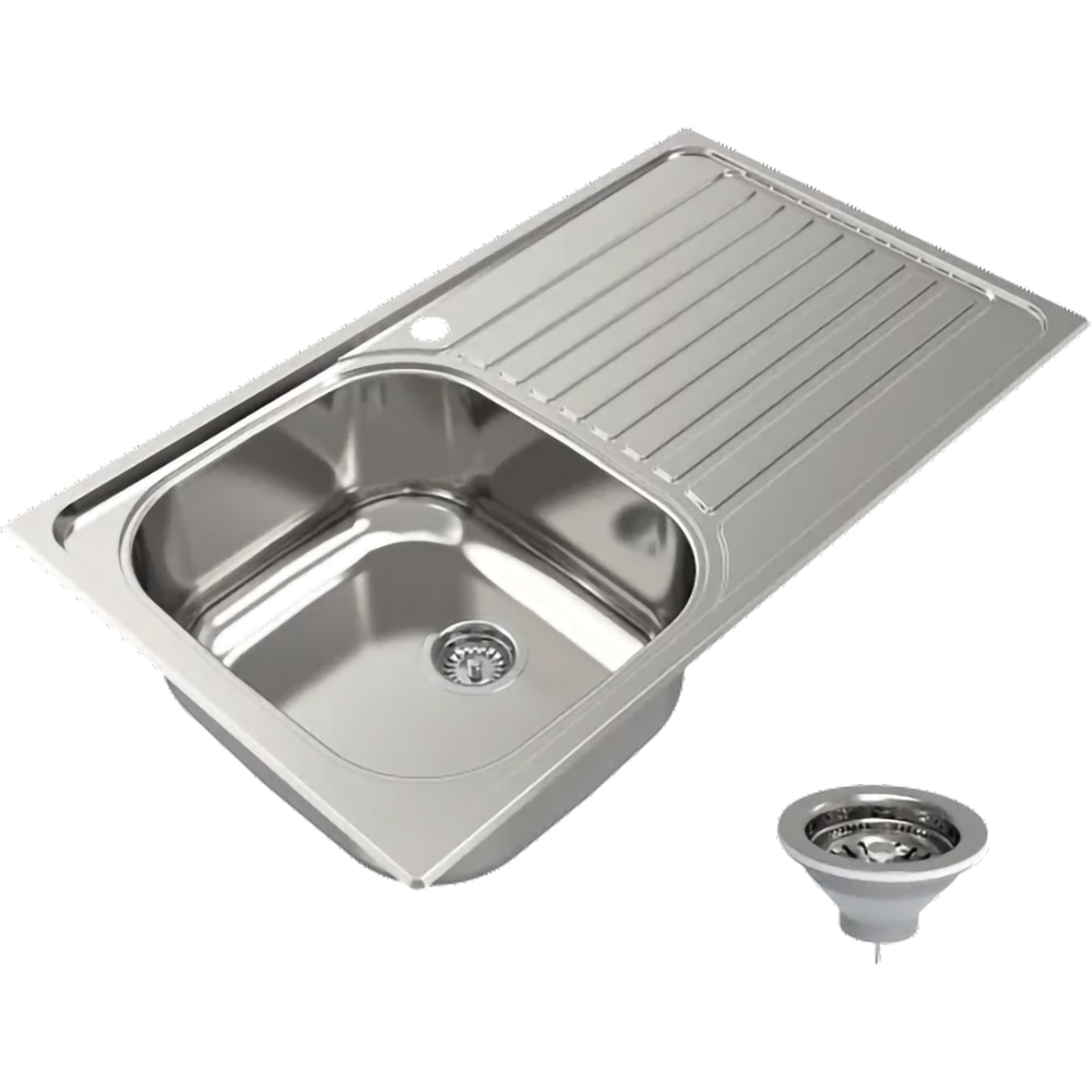 Chiuveta bucatarie Jabiri, 1 cuva, picurator reversibil, 86 x 50 cm, inox