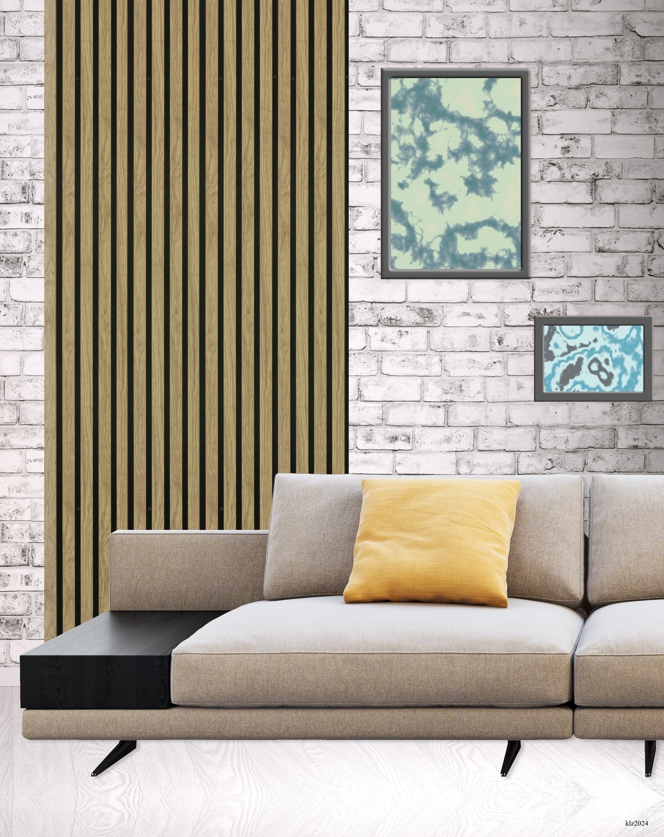 Panou riflaj decorativ, 260 x 30 cm, stejar, suprafata acoperire 1.56 mp, MDF