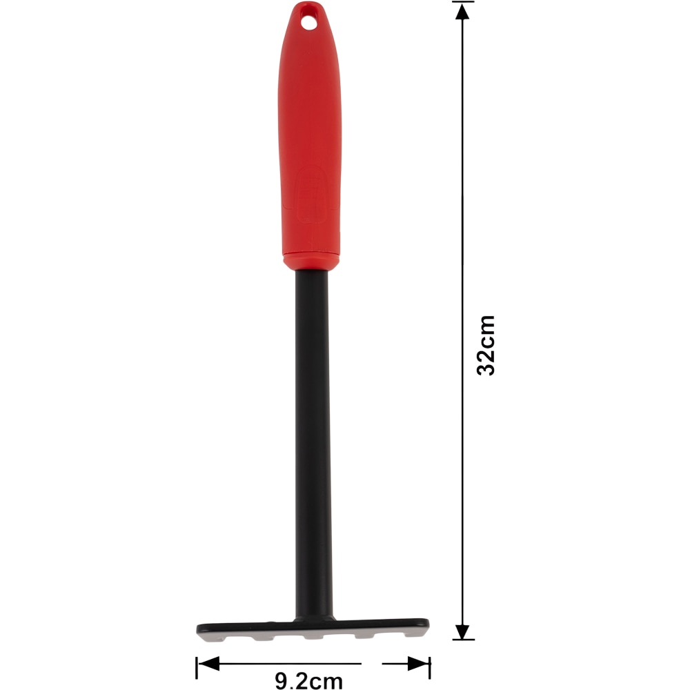 Mini grebla FORGE STEEL, otel, rosu-negru