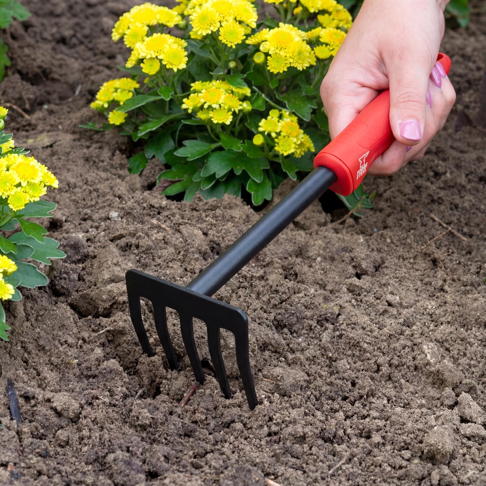 Mini grebla FORGE STEEL, otel, rosu-negru