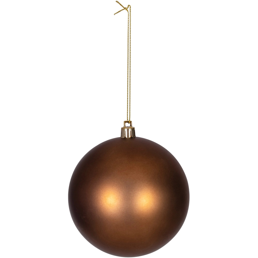 Set globuri de Craciun, 4 bucati, 10 cm, ginger