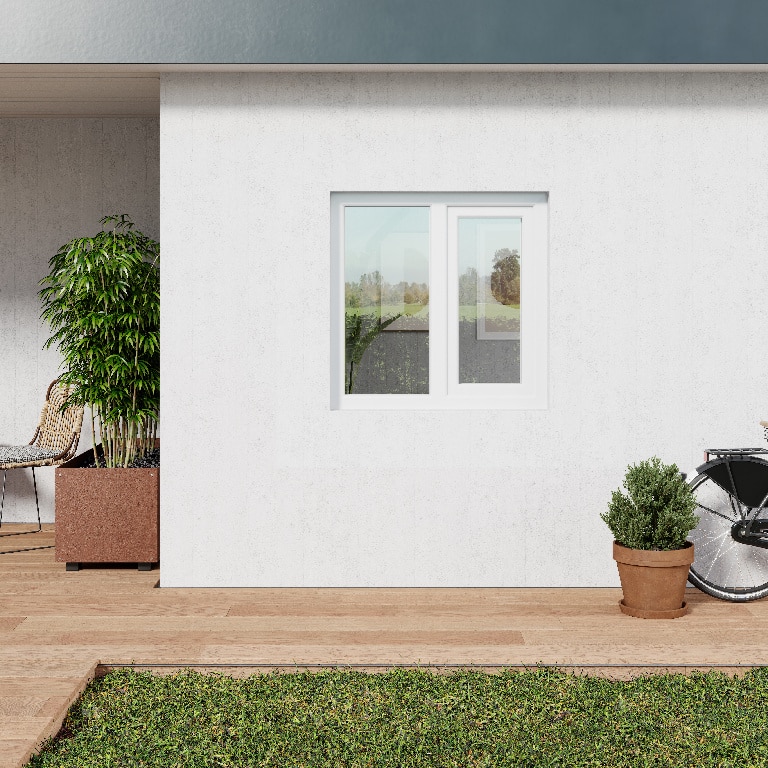 Fereastra termopan PVC, alb, 4 camere, 100 cm x 100 cm, Stanga, Simpla deschidere