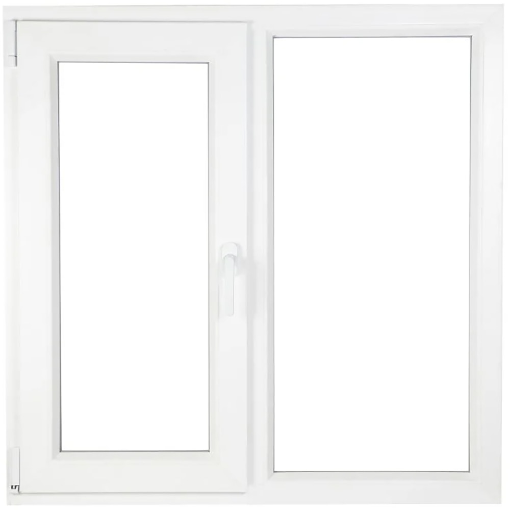 Fereastra termopan PVC, alb, 4 camere, 100 cm x 100 cm, Stanga, Simpla deschidere