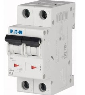 Disjunctor Eaton PL6-C25/2, 2P, 25A, 6Ka, C