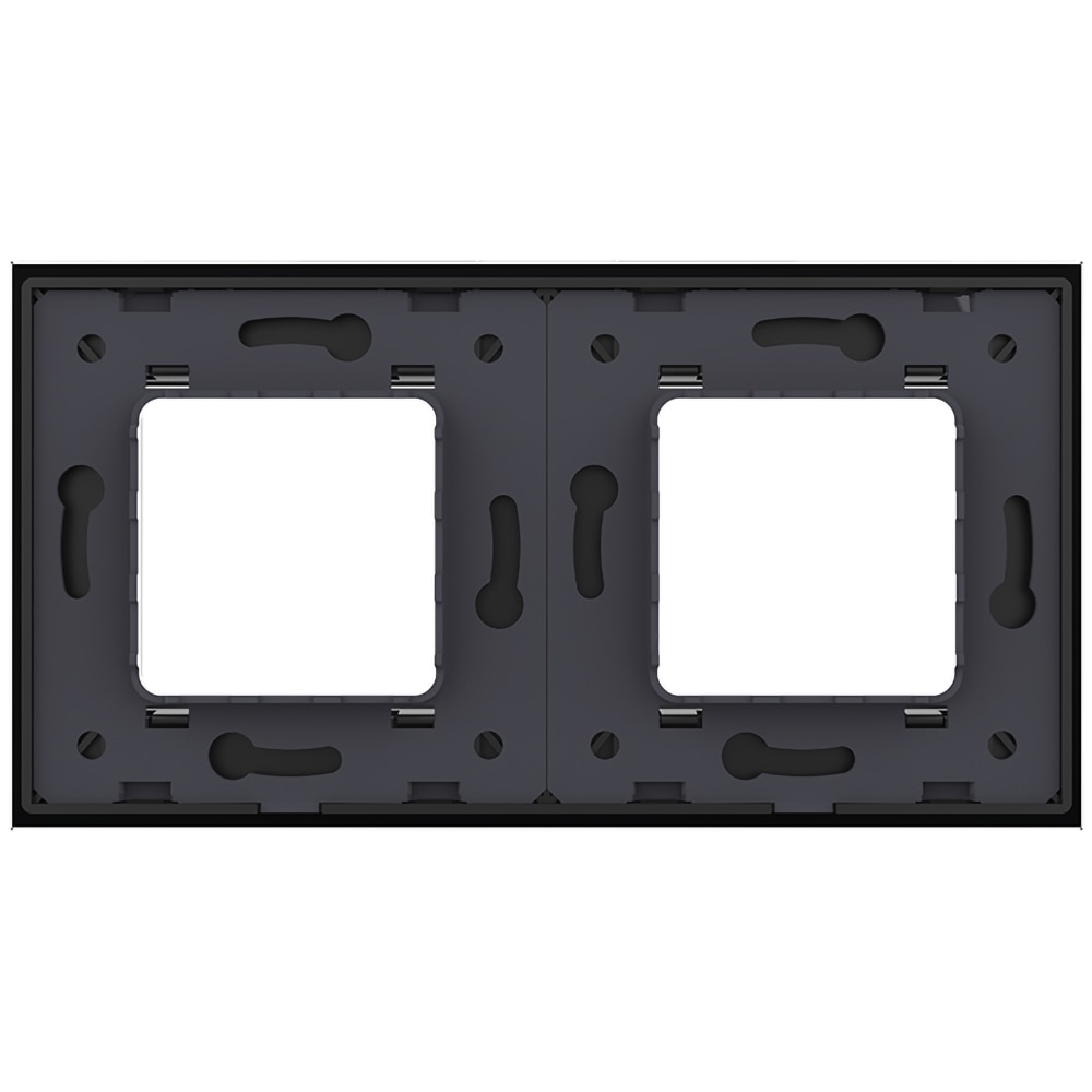 Rama sticla LIVOLO VL-P7E/E-4B, dubla, negru