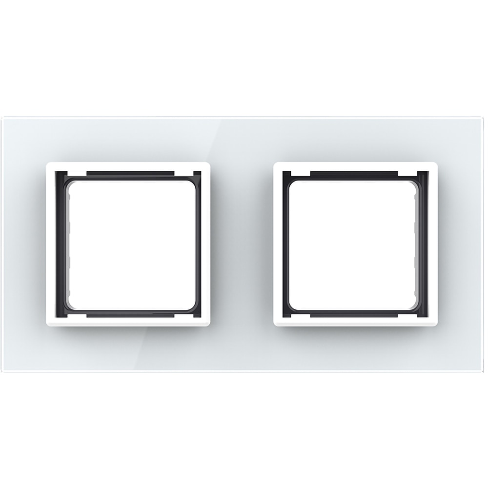 Rama sticla LIVOLO VL-P7E/E-4W, dubla, alb