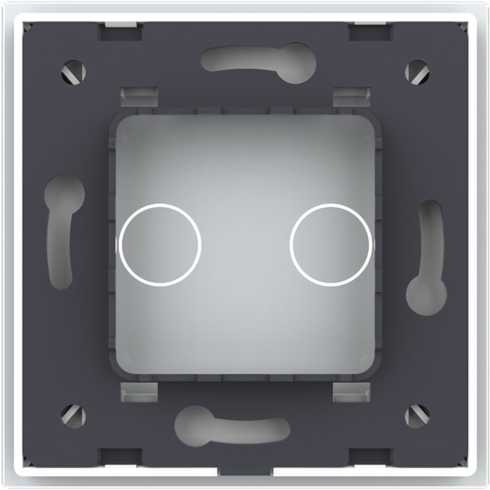 Panou sticla LIVOLO VL-P702-2W, intrerupator dublu, alb