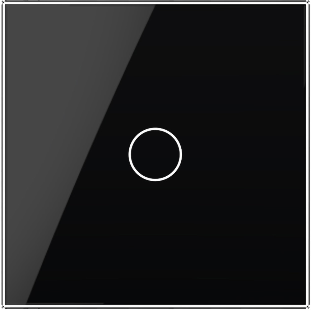 Panou sticla LIVOLO VL-P701-2B, intrerupator touch, negru