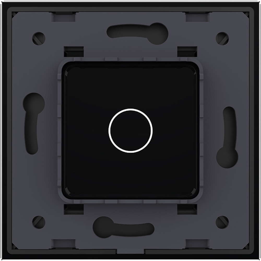 Panou sticla LIVOLO VL-P701-2B, intrerupator touch, negru