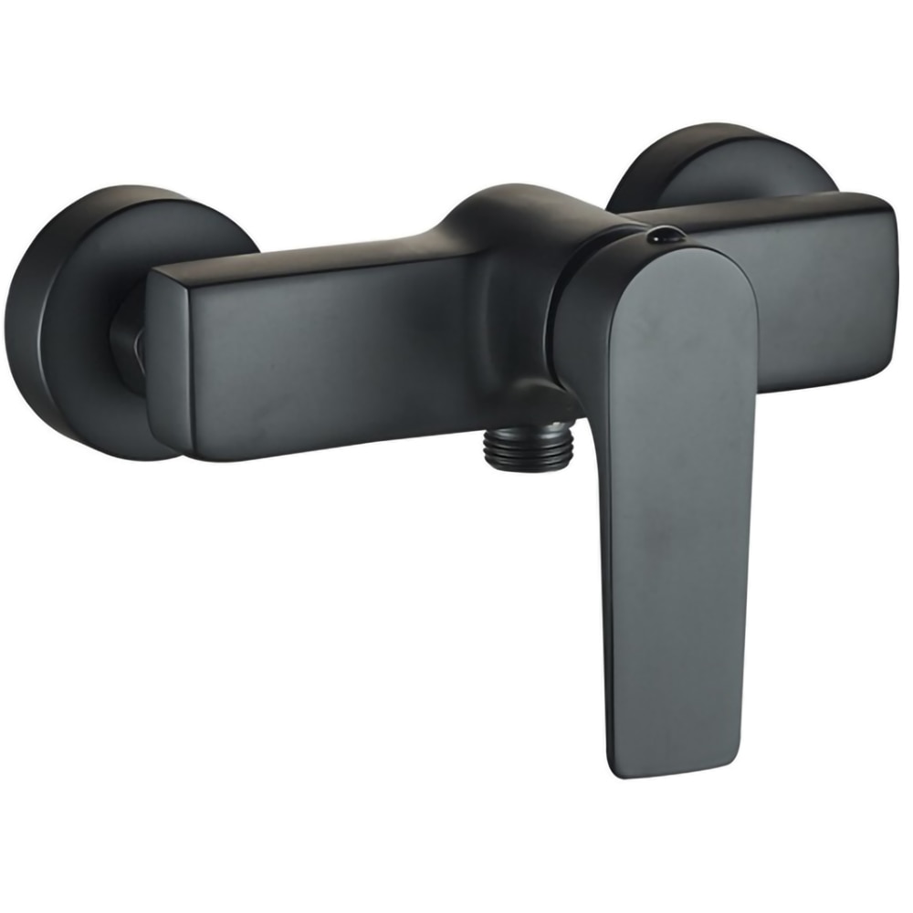 Baterie cada-dus CASABLANCA Plato PLT77, monocomanda, set de dus, alama, negru