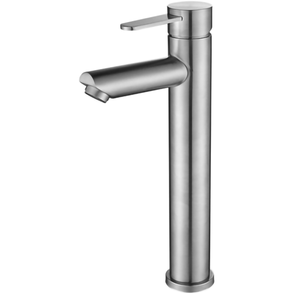 Baterie lavoar CASABLANCA Steel BLR2H, pipa inalta, ventil click-clack, inox periat