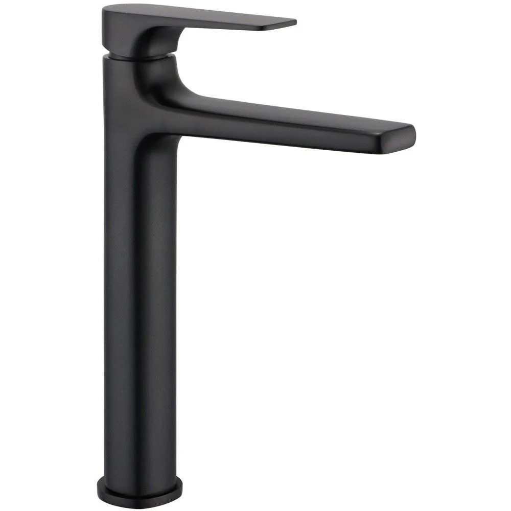 Baterie lavoar CASABLANCA Plato PLT2H, pipa inalta, ventil click-clack, alama sanitara, negru